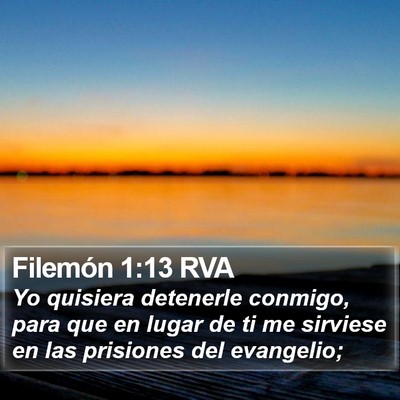 Filemón 1:13 RVA Bible Verse Image