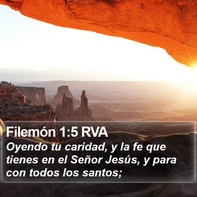 Filemón 1:5 RVA Bible Verse Image