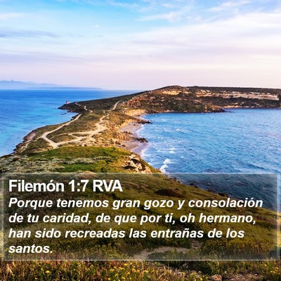 Filemón 1:7 RVA Bible Verse Image