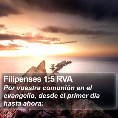 Filipenses 1:5 RVA Bible Verse Image