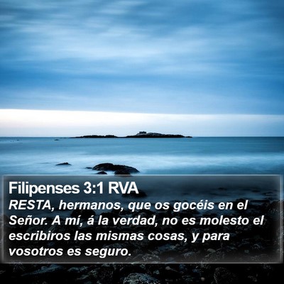 Filipenses 3:1 RVA Bible Verse Image