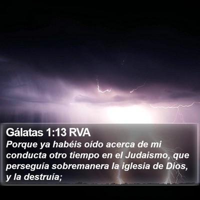 Gálatas 1:13 RVA Bible Verse Image