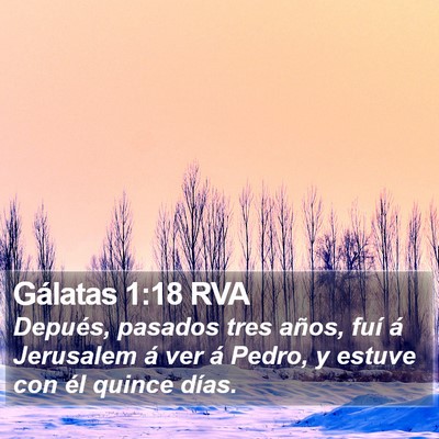 Gálatas 1:18 RVA Bible Verse Image