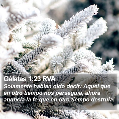 Gálatas 1:23 RVA Bible Verse Image