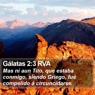 Gálatas 2:3 RVA Bible Verse Image