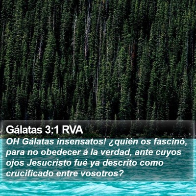 Gálatas 3:1 RVA Bible Verse Image