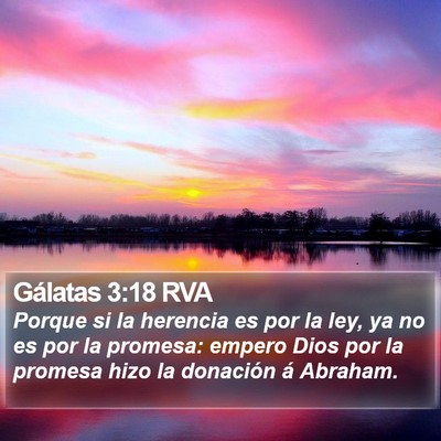 Gálatas 3:18 RVA Bible Verse Image