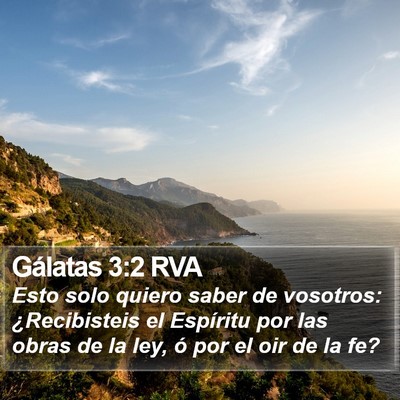 Gálatas 3:2 RVA Bible Verse Image