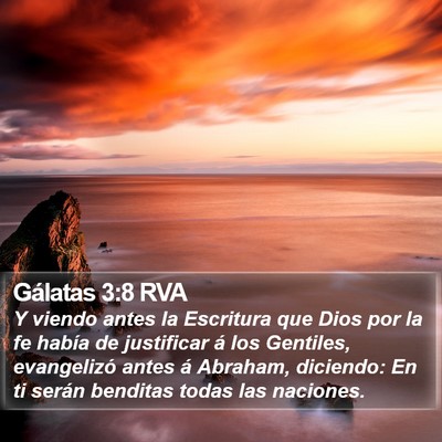 Gálatas 3:8 RVA Bible Verse Image
