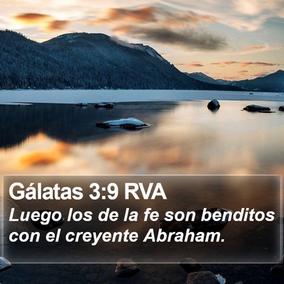 Gálatas 3:9 RVA Bible Verse Image