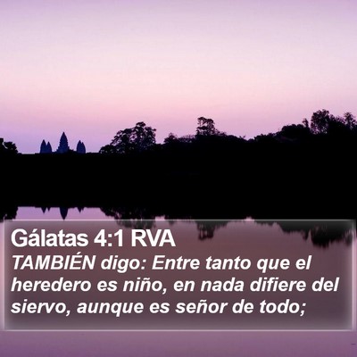 Gálatas 4:1 RVA Bible Verse Image