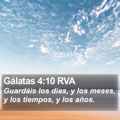 Gálatas 4:10 RVA Bible Verse Image