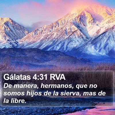 Gálatas 4:31 RVA Bible Verse Image