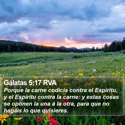 Gálatas 5:17 RVA Bible Verse Image