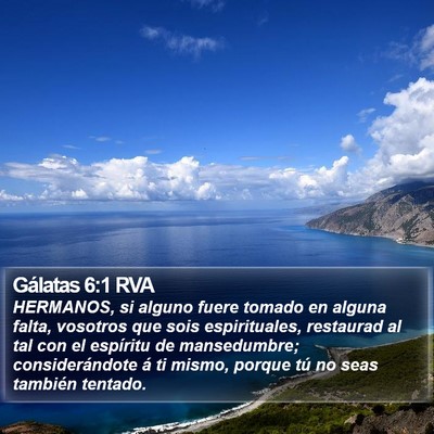 Gálatas 6:1 RVA Bible Verse Image