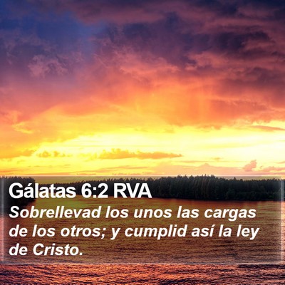 Gálatas 6:2 RVA Bible Verse Image