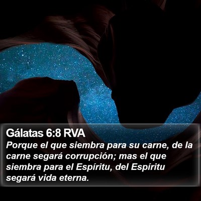Gálatas 6:8 RVA Bible Verse Image