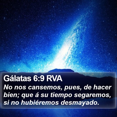 Gálatas 6:9 RVA Bible Verse Image