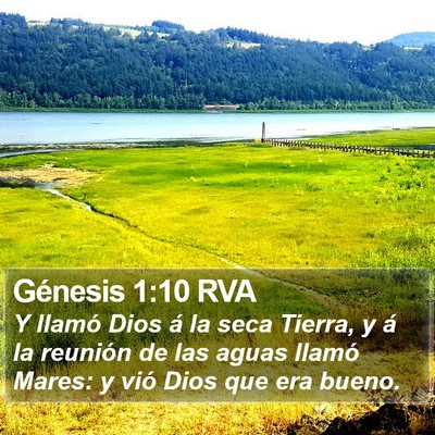 Génesis 1:10 RVA Bible Verse Image