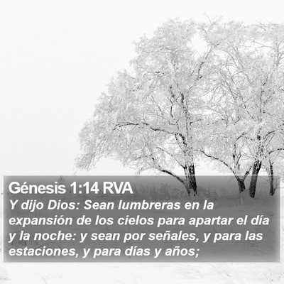 Génesis 1:14 RVA Bible Verse Image