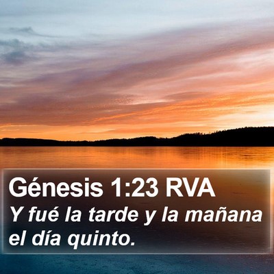 Génesis 1:23 RVA Bible Verse Image