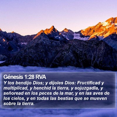 Génesis 1:28 RVA Bible Verse Image