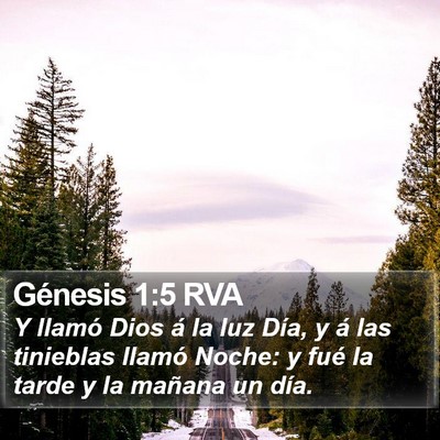 Génesis 1:5 RVA Bible Verse Image