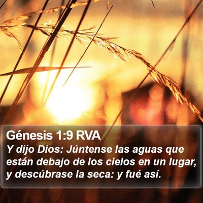 Génesis 1:9 RVA Bible Verse Image