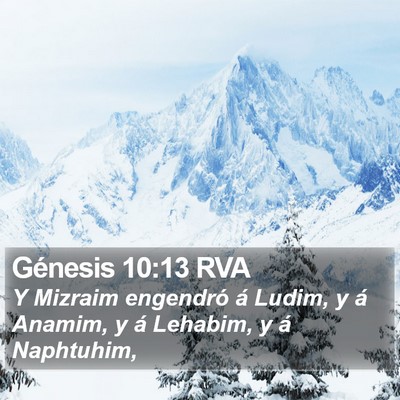 Génesis 10:13 RVA Bible Verse Image