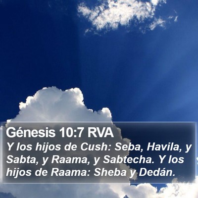 Génesis 10:7 RVA Bible Verse Image