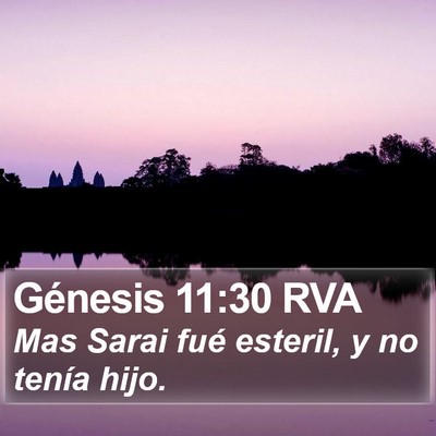Génesis 11:30 RVA Bible Verse Image