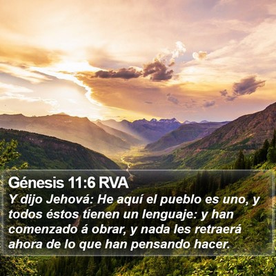 Génesis 11:6 RVA Bible Verse Image