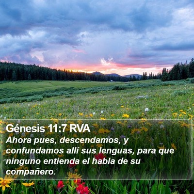 Génesis 11:7 RVA Bible Verse Image
