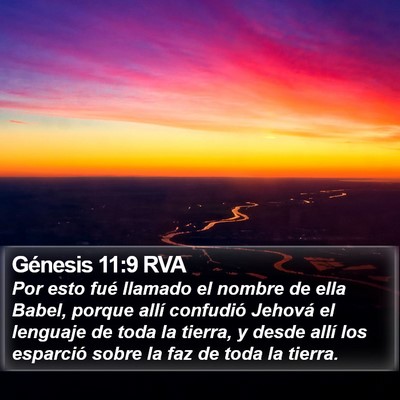 Génesis 11:9 RVA Bible Verse Image