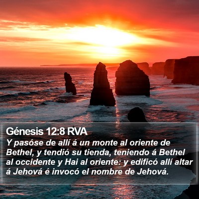 Génesis 12:8 RVA Bible Verse Image