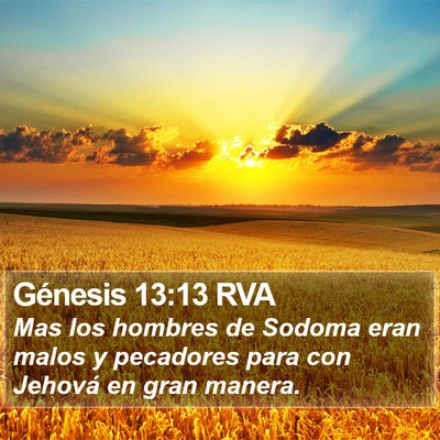 Génesis 13:13 RVA Bible Verse Image