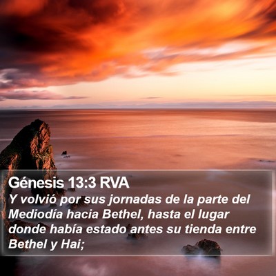 Génesis 13:3 RVA Bible Verse Image