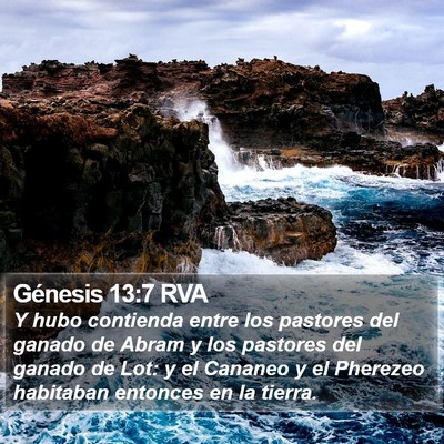 Génesis 13:7 RVA Bible Verse Image