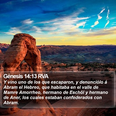 Génesis 14:13 RVA Bible Verse Image