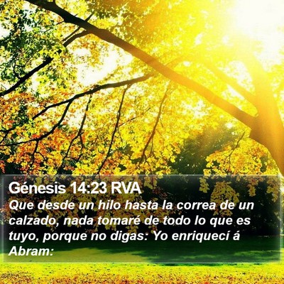 Génesis 14:23 RVA Bible Verse Image