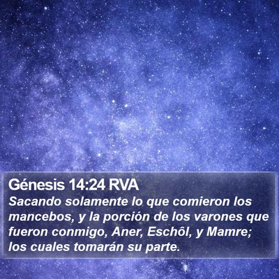 Génesis 14:24 RVA Bible Verse Image