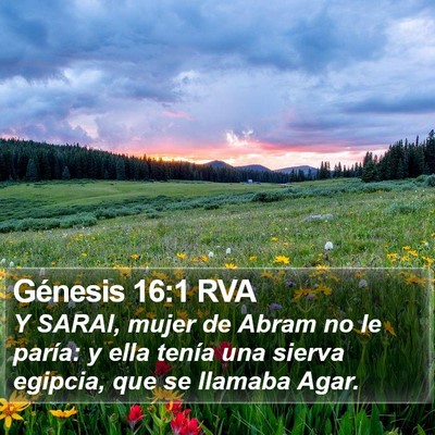Génesis 16:1 RVA Bible Verse Image