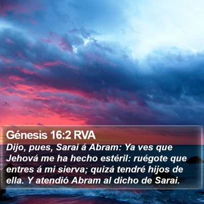 Génesis 16:2 RVA Bible Verse Image