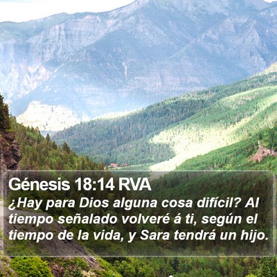 Génesis 18:14 RVA Bible Verse Image