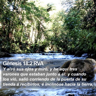 Génesis 18:2 RVA Bible Verse Image