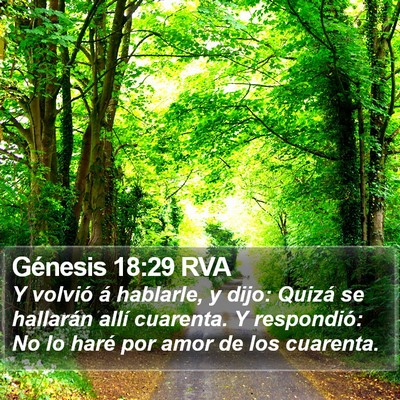 Génesis 18:29 RVA Bible Verse Image