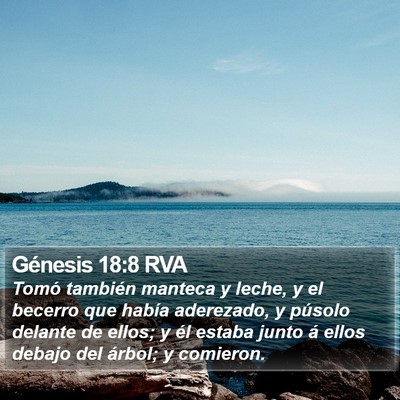 Génesis 18:8 RVA Bible Verse Image