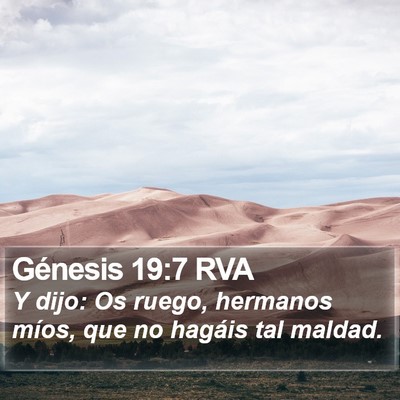 Génesis 19:7 RVA Bible Verse Image