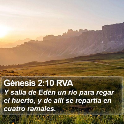 Génesis 2:10 RVA Bible Verse Image