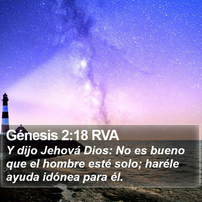Génesis 2:18 RVA Bible Verse Image